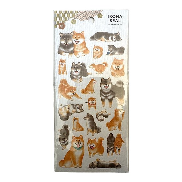 IROHA SEAL -SHIBAINU 柴犬-Mindwave Brand Stickers Kawaii Japan Japanese Dog Puppy - Picture 1 of 1